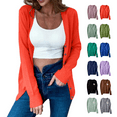 thumbnail image 1 of Odbmxy Oversized Sweaters for Women Long Sleeve Sweater Cardigan Women Button up Plain Orange Casual Regular Sweaters, 1 of 10