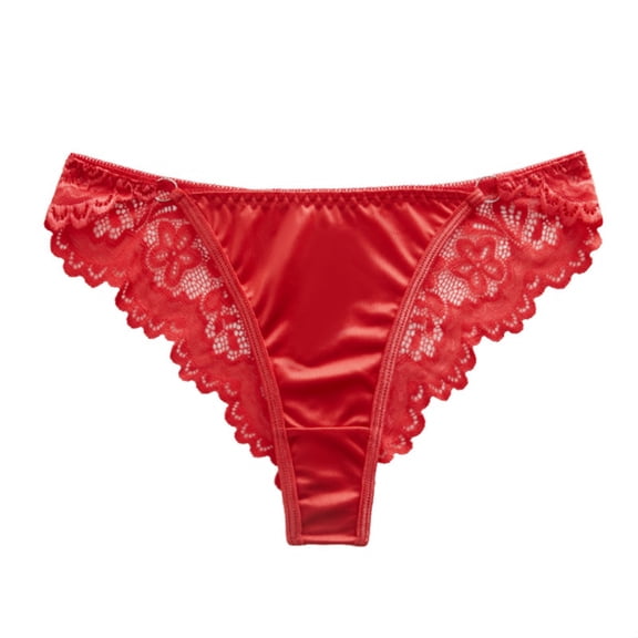 Odbmxy Panties for Women Thong Hipster Ladieswear Red Cheeky Solidpants