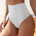 thumbnail image 1 of Odbmxy Panties for Women Plus Size High Cut Women Brief Panties Tummy Control High Waist Solid Color White Panties, 1 of 8