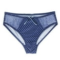 thumbnail image 1 of Odbmxy Panties for Women Plus Size High Cut Women's Plus Size Underwear Briefs Polka Dots Breathable Comfy Daily Blue Panties, 1 of 4