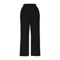 thumbnail image 1 of Odbmxy Pants for Women Long Straight-Leg Trousers Pants Woman Plain Loose Workout with Pockets Casual Black Pants,S, 1 of 4