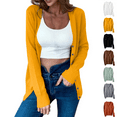 thumbnail image 1 of Odbmxy Plus Size Sweaters for Women Long Sleeve Sweater Cardigan Women Knit Solid Color Loose Yellow Button up Sweaters, 1 of 10