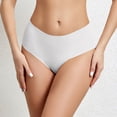 thumbnail image 1 of Odbmxy Seamless Panties for Women High Cut Women's Plus Size Underwear Briefs Thong Solid Color White Breathable Panties, 1 of 4