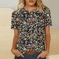 thumbnail image 1 of Odbmxy Short Sleeve Womens Tshirts Summer Graphic Tops for Women Plus Size Workout Loose Leisure Layering Red Tops, 1 of 7