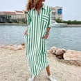 thumbnail image 1 of Odbmxy Striped Women Maxi Dresses Fall Long Sleeve Shift Holiday Casual Collared Loose Shirt Dress for Women Beach, 1 of 7