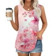 thumbnail image 1 of Odbmxy Summer Womens Tank Tops Sleeveless Tops for Women Trendy Daily Breathable Floral Loose Casual Pleated Tops,5XL, 1 of 6