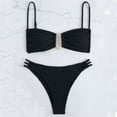thumbnail image 1 of Odbmxy Summer Womens Two Piece Swimsuit High Cut Spaghetti Straps Ladies Bathing Suits Plain Pool Party Beachwear Bikini Set, 1 of 8