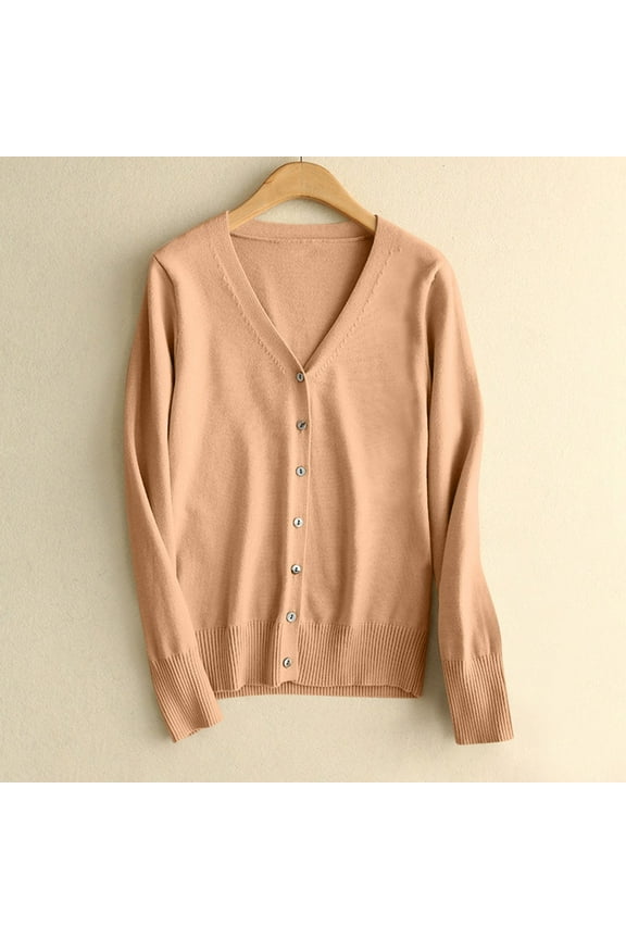 Sweaters for Women Plus Size Long Sleeve Womens Cardigan Sweaters Button up Soft Yellow Relaxed Fit Solid Sweaters