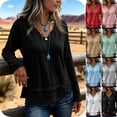 thumbnail image 1 of Odbmxy T-Shirt Women Cotton Long Sleeve Plus Size Tops Women Layering Casual Basic Daily Plain Loose Tops,Black L, 1 of 6