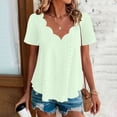 thumbnail image 1 of Odbmxy Tunic Womens Blouses Summer Short Sleeve Women's Shirts V-Neck Vacation Flowy Classy Casual Tops, 1 of 9