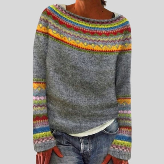 Odbmxy Womens Sweater Pullover Long Sleeve Womens Sweaters Fall Striped Yellow Relaxed Fit Knit Comfy Sweaters