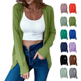 thumbnail image 1 of Odbmxy Womens Sweater V-Neck Long Sleeve Cardigan Sweaters for Women Trendy Regular Button up Plain Green Casual Sweaters, 1 of 10
