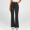 thumbnail image 1 of Odbmxy Yoga Pants Women High Rise Wide-Leg Pant Woman Plain Elastic Waist Athletic Black Bootcut Loose Long Pants,XXL, 1 of 8