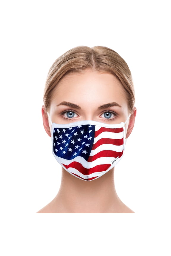 Odd Face Mask Cloth Face Shield Washable, Patriotic, USA Flag, Adult Men's & Women's