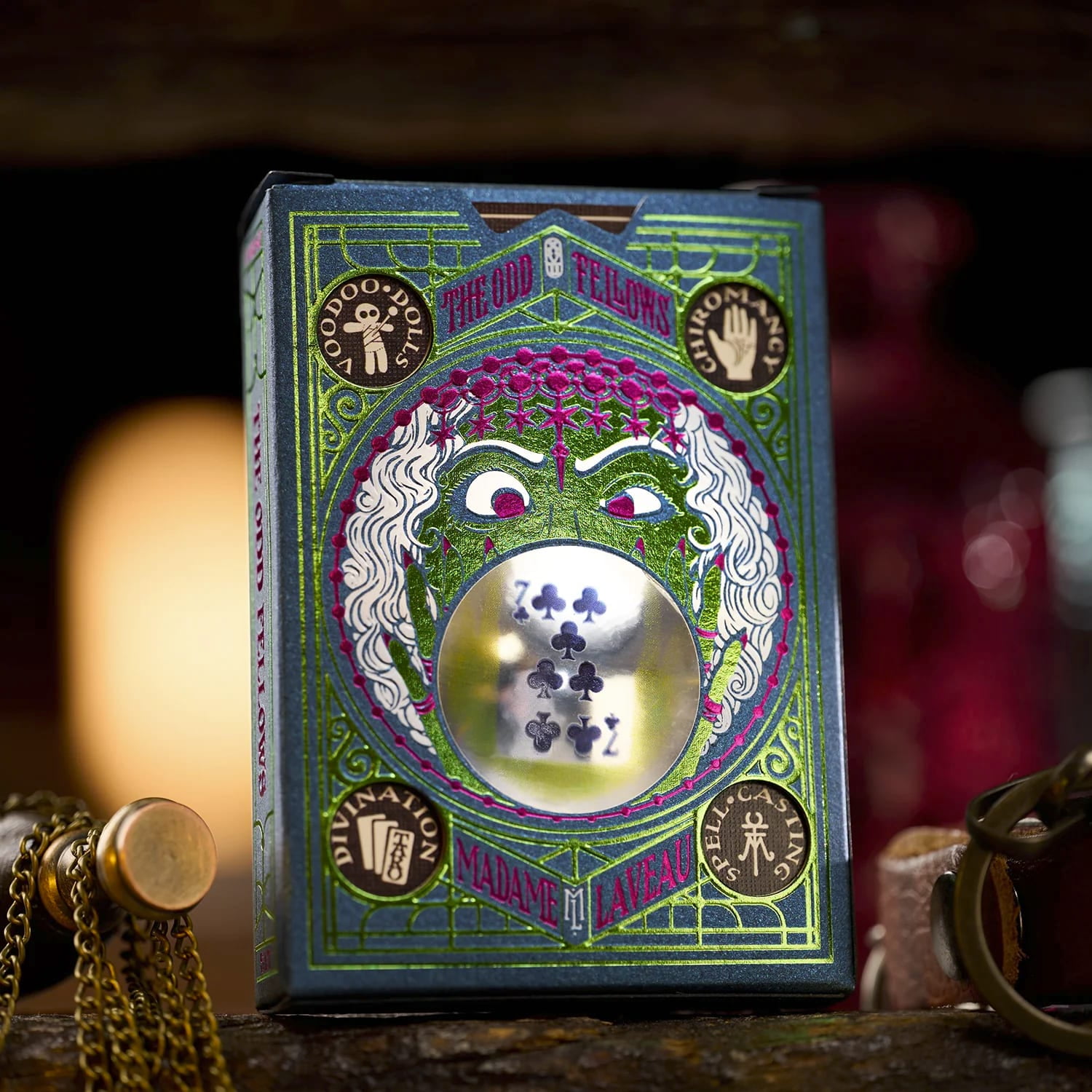 Odd Fellows - Madame Laveau Blue Tuck Playing Cards by Stockholm17
