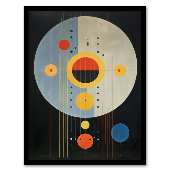 Odd Music Hilma Af Klint Style Abstract Art Print Framed Poster Wall Decor 12x16 inch