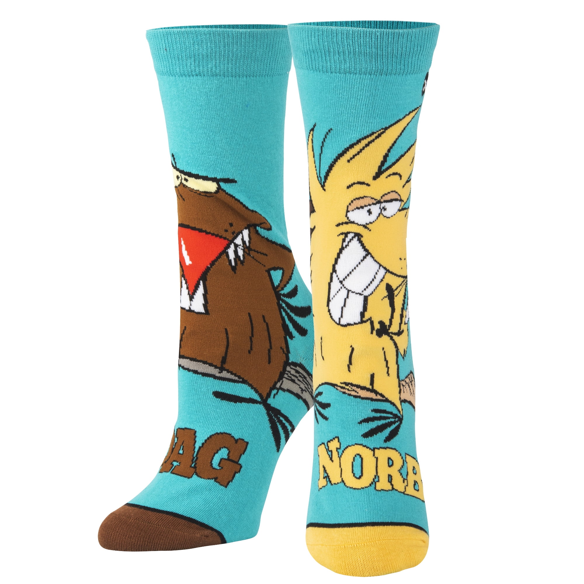 Odd Sox Angry Beavers Nickelodeon Cartoon Characters Fun Cute Socks for Women