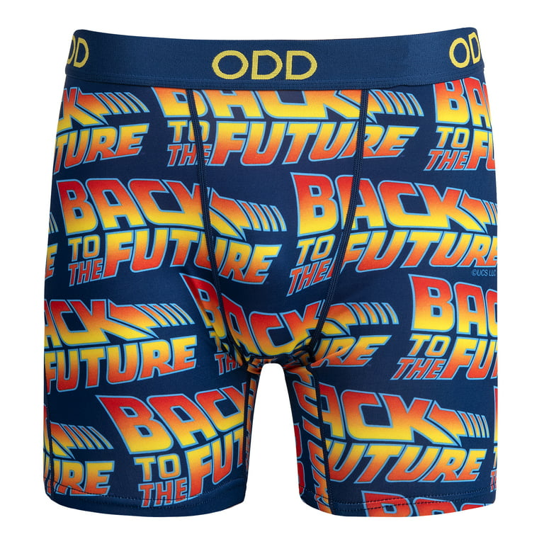 Odd Sox, Back To The Future, Men's Underwear Boxer Briefs, Funny Prints, XL  