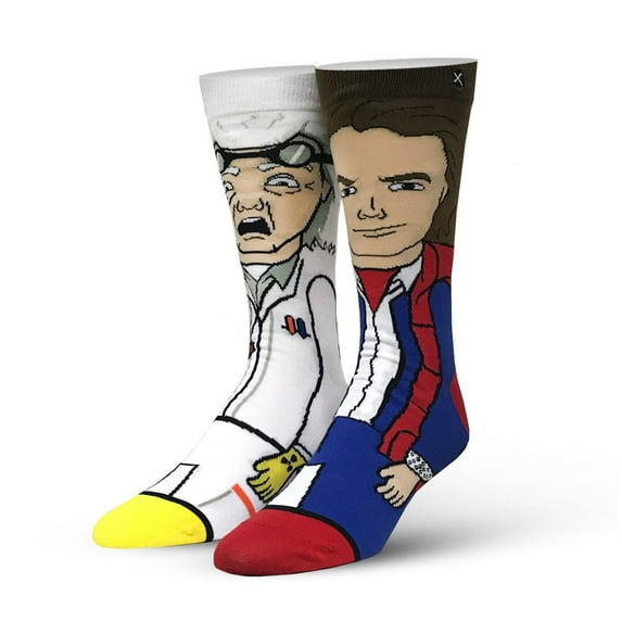 Odd Sox, Back to the Future Unisex Crew Socks , Casual Wear Socks, One Size Fits Most