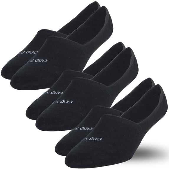 Odd Sox – Basix 3-Pack No Show Socks – Large Size – Black– Lightweight Athletic Socks for Men &