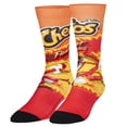 thumbnail image 1 of ODD SOX Cheetos Flamin Hot Crunchy Crew Socks Snack Food Novelty Socks Size Large for Men & Women, 1 of 6