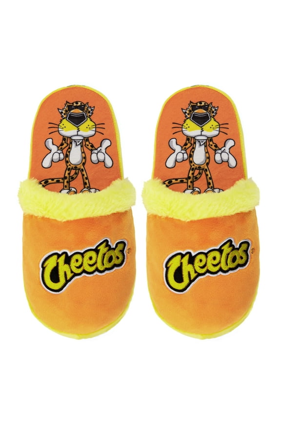 Cheetos Slippers Large – Officially Licensed Fuzzy Slip-On House Shoes for Men & Women –