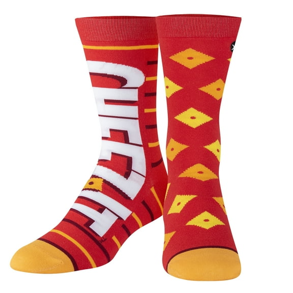 ODD SOX Cheez It Crackers Crew Socks Funny Food-Themed Novelty Socks Size Large for Men & Women Cool