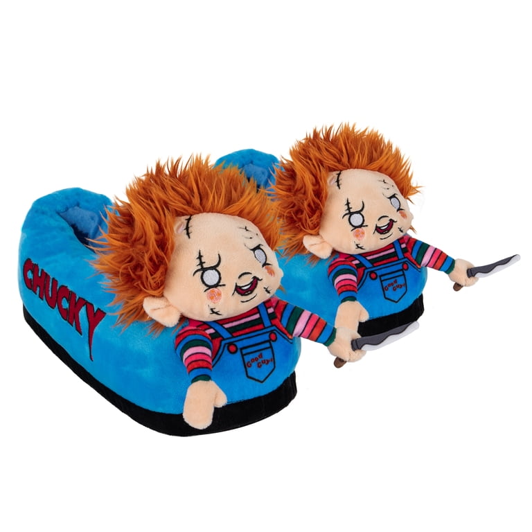 overprit チャッキー Odd Sox, Chucky, Fun Plush Indoor Novelty Slipper, Big Cozy
