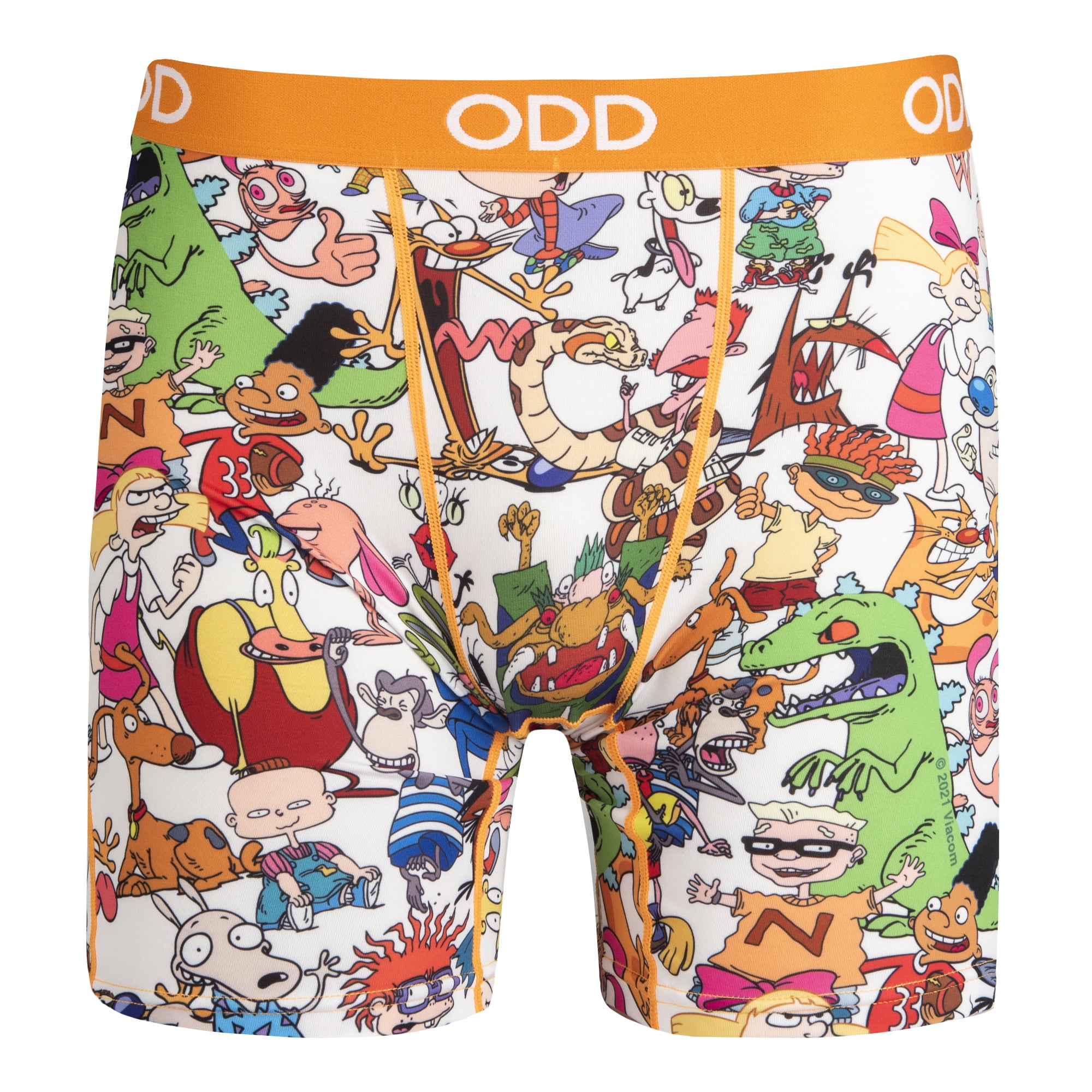 Odd Sox, Funny Men's Boxer Briefs Underwear, Nickelodeon Cartoons Novelty  Print