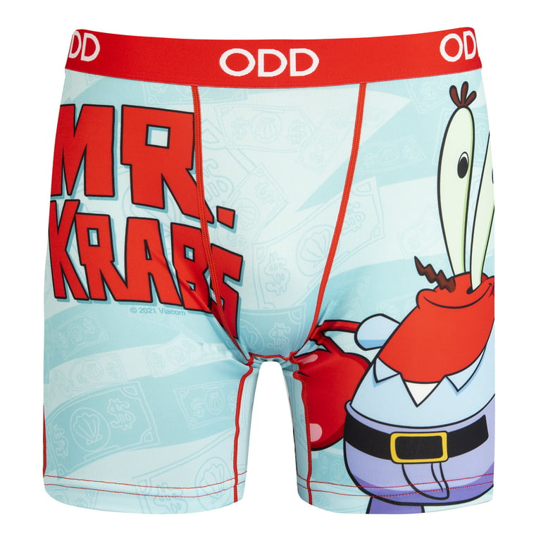 Odd Sox, Funny Men's Boxer Briefs Underwear, Nickelodeon SpongeBob, Mr.  Krabs