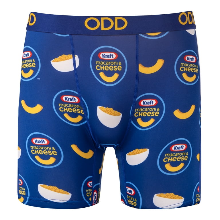 Odd Sox, Kraft Mac & Cheese, Men's Boxer Briefs, Funny Novelty Underwear,  Small 