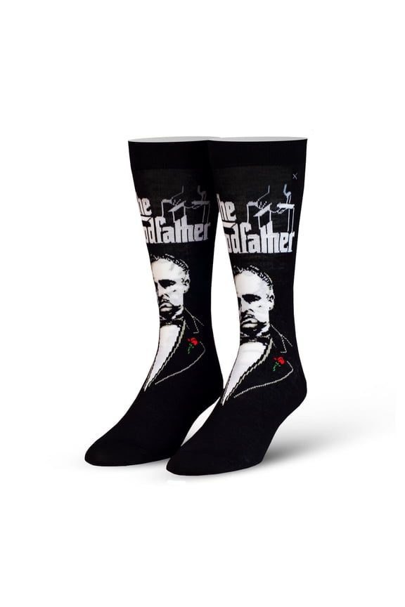 Cool Socks–The Godfather Vito Corleone Crew Socks–Movie Gift for Men & Women, Size Large