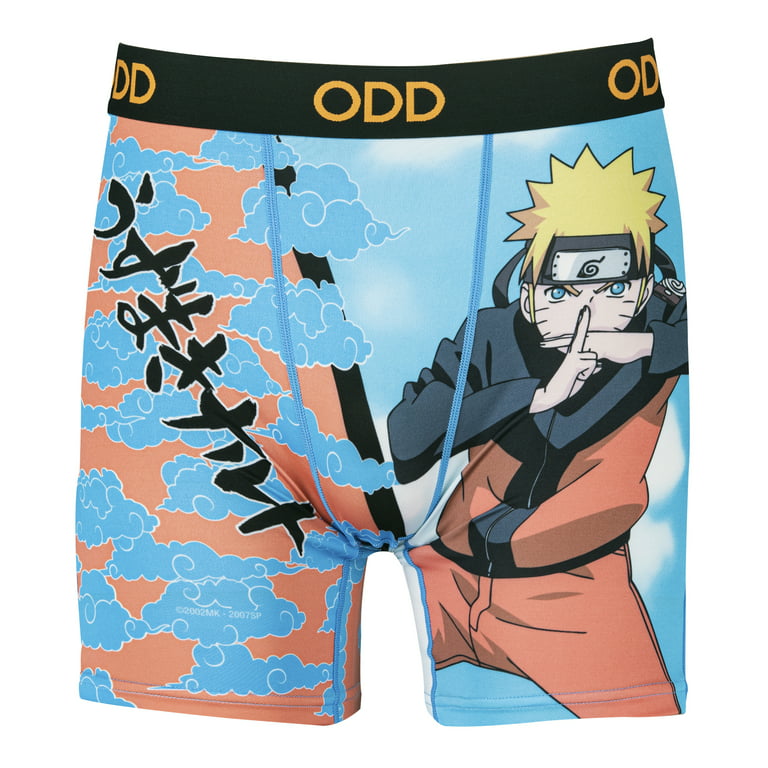 Odd Sox, Naruto Anime Merch, Men's Fun Boxer Brief Underwear, Medium
