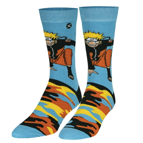Odd Sox, Naruto Camo, Fun Graphic Print Crew Socks for Men & Women, Large