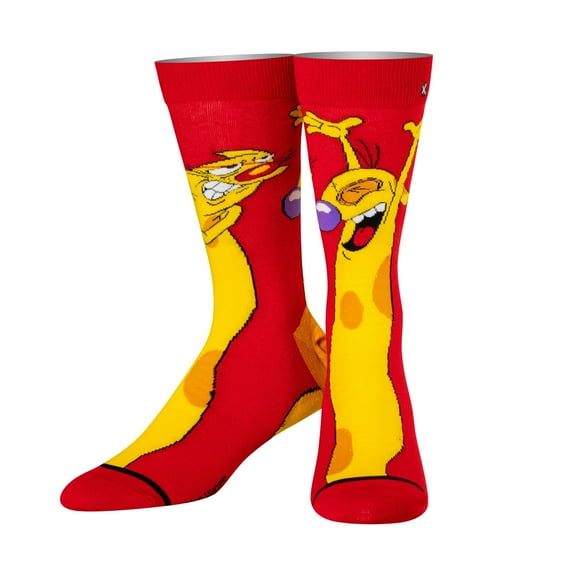 Cool Socks-CatDog Nickelodeon Crew Socks-Retro 90s Cartoon Gift for Men & Women, Size Large