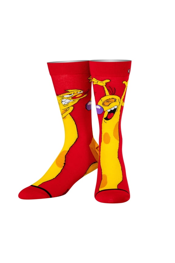 Cool Socks-CatDog Nickelodeon Crew Socks-Retro 90s Cartoon Gift for Men & Women, Size Large