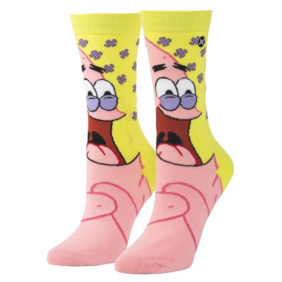 ODD SOX – SpongeBob SquarePants Big Patrick Star Nickelodeon Novelty Crew Socks – Size Medium –