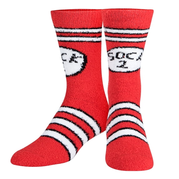 ODD SOX – 1 Sock 2 Sock – Novelty Crew Socks – Size Large– Men's 8–12 / Women's 9.5–13.5 – Gift