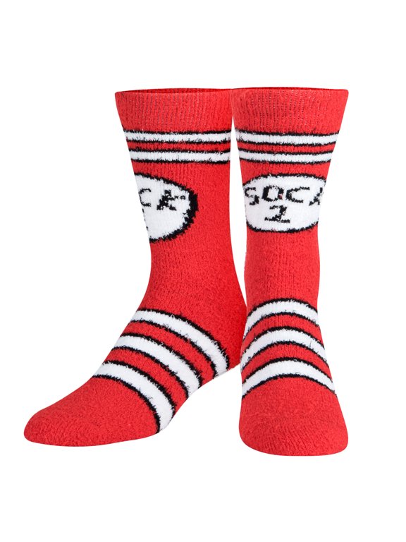 Sock 1 & 2 Novelty Funny Cool Crew Socks, Size Large
