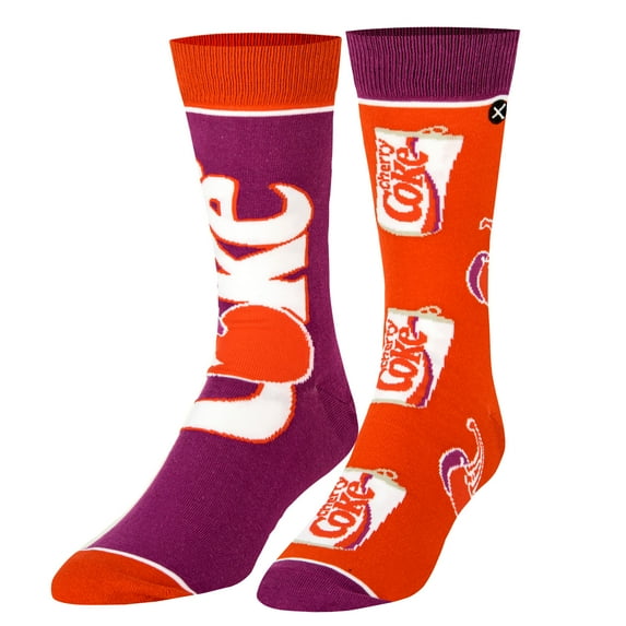 Odd Sox, Official Coca-Cola Merchandise, Cherry Coke Socks for Men, Adult Large