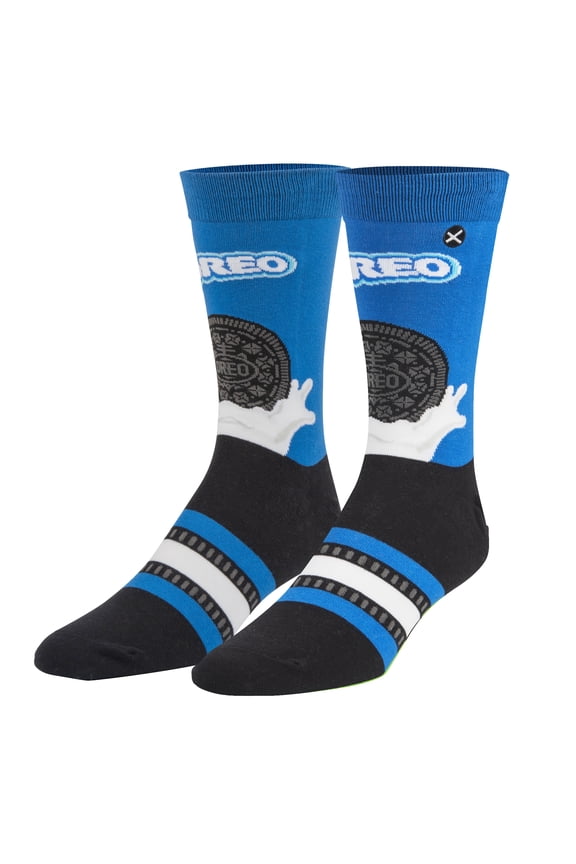 ODD SOX – Oreo Cookie & Milk Splash Novelty Crew Socks – Size Large – Men’s 8–12 / Women’s 9.5–13.5