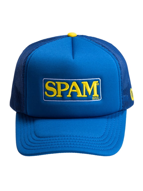 – Spam Classic Trucker Hat – Blue Mesh Baseball Cap One Size for Men & Women – Novelty