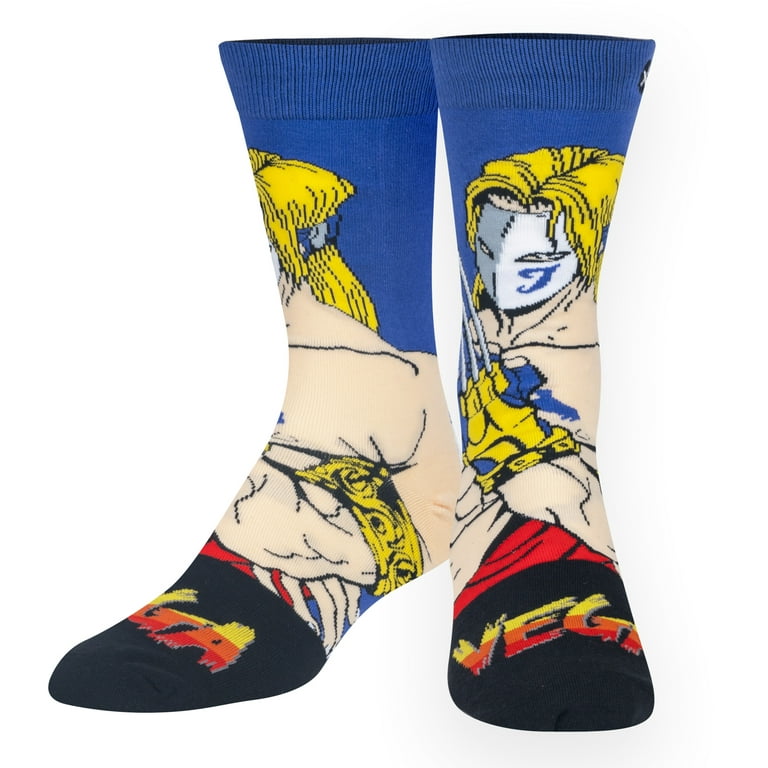 Street Fighter 2 Vega Mens & Womens Unisex Street Fighter Crew Socks