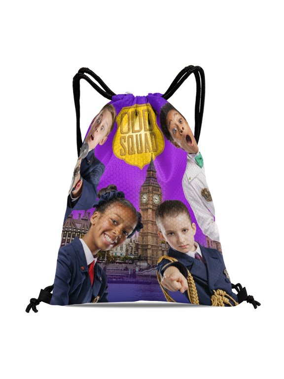 Odd Squad Drawstring Backpack Bag Party Favors Goodies Merch Gym Waterproof Swimming Beach Fans