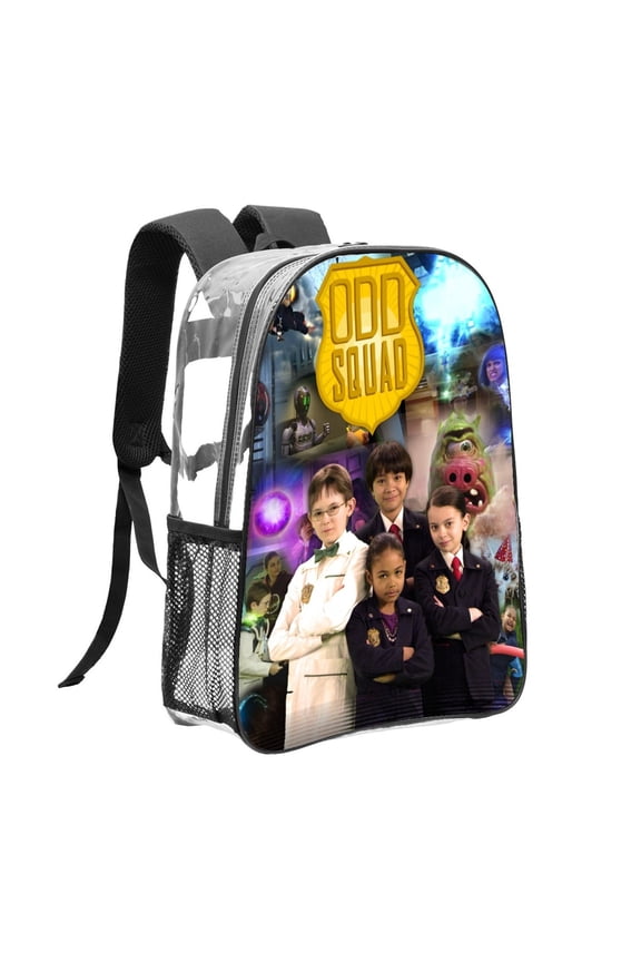 Odd Squad Pattern Transparent Backpack Lightweight And fashionable Showcasing Personality And Leading The Trend