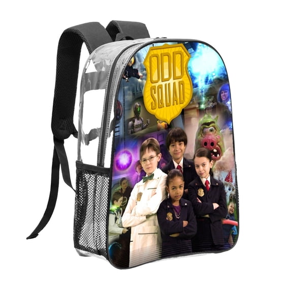 Odd Squad Pattern Transparent Backpack Lightweight And fashionable Showcasing Personality And Leading The Trend