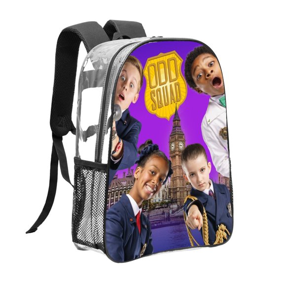 Odd Squad Pattern Transparent Backpack Lightweight And fashionable Showcasing Personality And Leading The Trend