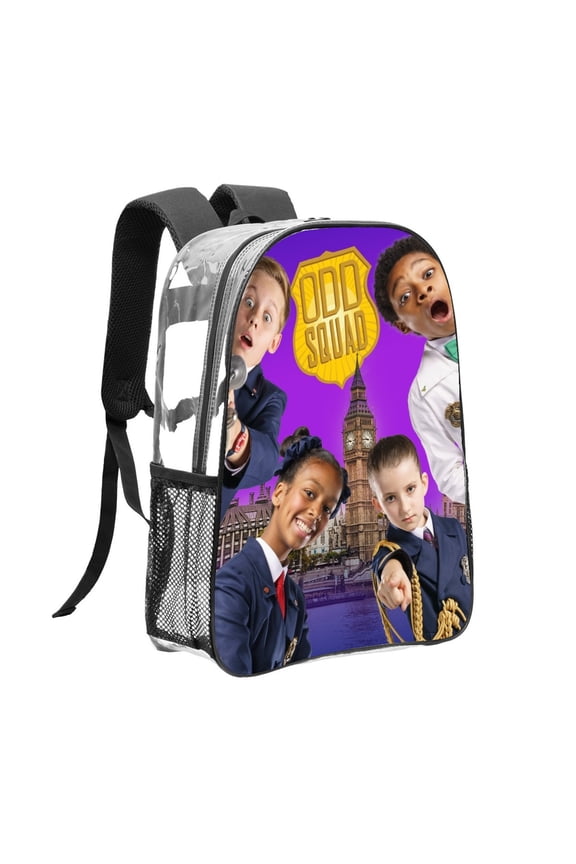 Odd Squad Pattern Transparent Backpack Lightweight And fashionable Showcasing Personality And Leading The Trend