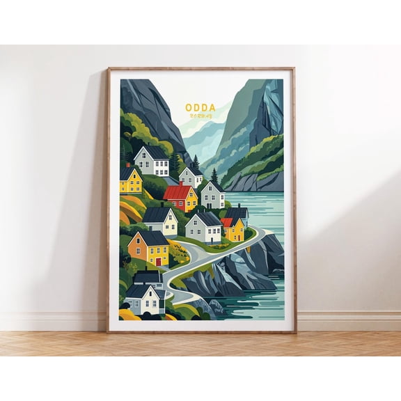 Odda Norway Fjord Nature Landscape Print Unframed Paper Print