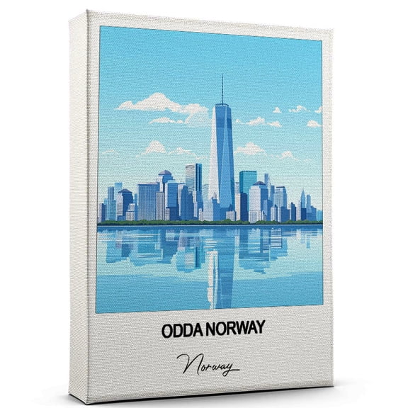 Odda Norway Travel Print on Canvas Norway Canvas Great for Travel Enthusiasts, Perfect for Home & Office Decor